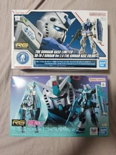 RG RX-78-2 ガンダムVer.2.0 ガンダムベースカラー　メルカリ市 RG 初音ミク ガンダムベースカラー RX-78-2 Ver.2.0 セット - メルカリ