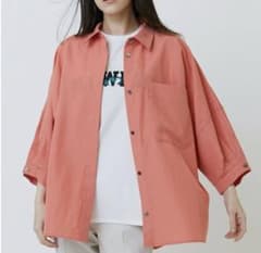 完売【美品】MOGA ナチュラルタンブラーボリュームシャツ L 麻 七分袖 美品】MOGA 24SS ナチュラルタンブラーボリュームシャツ 麻 七分袖