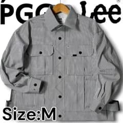 M PGG×LEE 定価5.7万 形態安定 ストライプ柄ジャケット カバーオール 