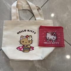 日焼けキティハローキティ トートバッグ ポーチ 2点セットポーチおまけのサムネイル