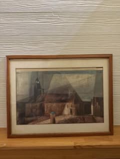 Feininger風 建築画 複製画 額装 モダンアート インテリア - メルカリ