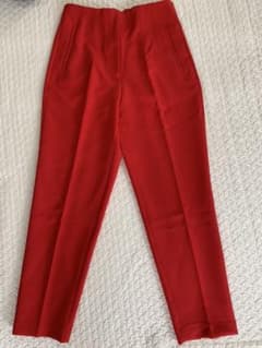 ZARA ハイウエストパンツ　レッドのサムネイル