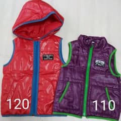 子供ダウンベスト120.110セット　キッズのサムネイル