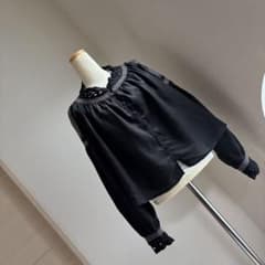 TSUHARU by Samansa Mos2 はおり刺繍ブラウス リネン 黒 - メルカリ