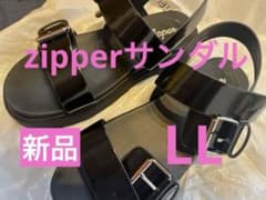 Zipper ブラック サンダル LLサイズのサムネイル
