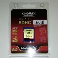 ☆新品未使用☆ KINGMAX  SDHC SDカード 16GB class10のサムネイル