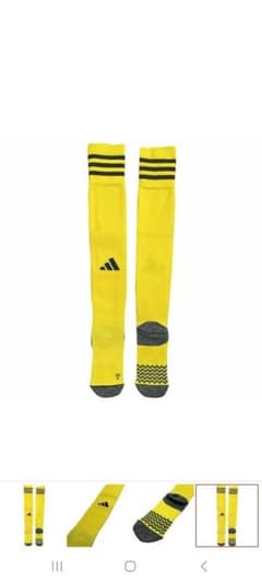 ⭐新品⭐adidas イエロー サッカーソックス Mのサムネイル