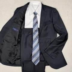 【極美品】エルメネジルドゼニア スーツ セットアップ ストライプ ライトグレー系 極美品 エルメネジルドゼニア SHANG シルク混 極上グレー ストライプ