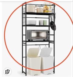 ゴミ箱上ラック キッチン棚 食器棚 ランドリー収納 LR-ZWJ01 ブラック