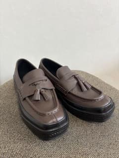 CONVERSE(コンバース)スクエアトウローファー ブラウン 24cm - メルカリ