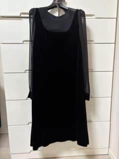 美品 フォクシーニューヨーク ベロアワンピース 38サイズ 替えボタン