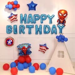 Spiderman birthday balloons for boys' birthday decorations