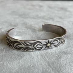 アクセサリー big hand silver bangle stamped handmade big hand silver bangle stamped handmade - メルカリ