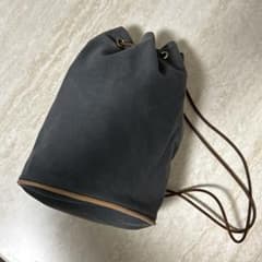 HERMES エルメス ポロションミミル GM グレー キャンバス ナップサック 