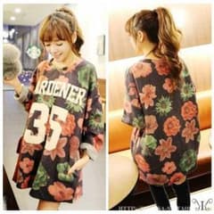 新品★大きいサイズあり★人気★フラワー柄チュニック☆LL~4L 4L~6L223のサムネイル
