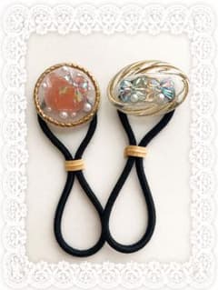 ハンドメイド ヘアゴム 2点セットのサムネイル