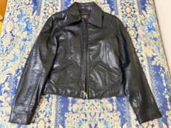 COACH レザージャケット ライダース 総柄 ブラック Sのサムネイル