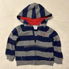 Ralph Lauren ボーダー ジップアップパーカー 80-90cmのサムネイル