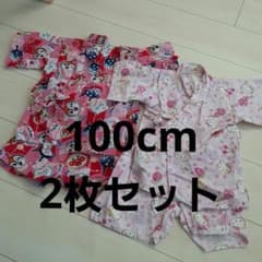 100cm甚平2枚セット 女の子用 キティちゃん アンパンマンのサムネイル