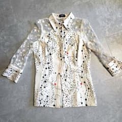 ELISABETTA FRANCHI 星柄シースルーシャツ - メルカリ