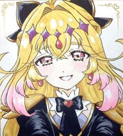 p*i様 名探偵プリキュア！　キュアアルカナ・シャドウ　色紙　手描きのサムネイル