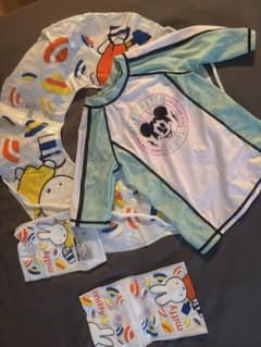 Mitch Key Mouse Rash guard, MIFFY swim ring, and arm ring set