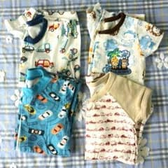 ♡サイズ70　半袖ロンパース4枚セット♡　男の子　まとめ売りのサムネイル