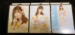 乃木坂46 生写真 浴衣 2018 吉田綾乃クリスティー　3種コンプのサムネイル