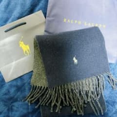 ポロ ラルフローレン Ralph Laurenリバーシブルウールブレンドマフラーのサムネイル