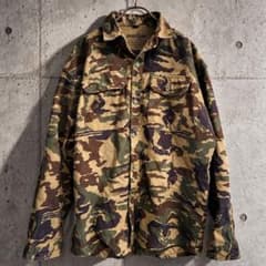 EVENRIVER 迷彩 カモフラ ワークシャツ LL ミリタリー 古着
