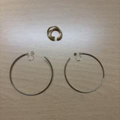 イヤリング フープ ＆ イヤーカフ 3点セットのサムネイル