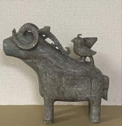 中国古美術天然石彫饕餮文羊觚 唐物 骨董品 中国古玩 旧家収蔵 - メルカリ