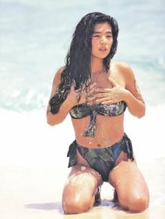 飯島直子22 特大A4 ラミネート済 アイドル ビキニ 美少女 昭和 清楚系