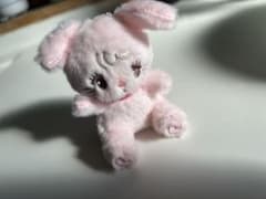 ピンクうさぎマスコット リボン付きのサムネイル