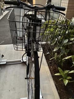 シティサイクル 27インチ ブラック フロントバスケット付き - メルカリ