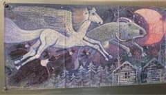 魔女の宅急便 ポスター ウルスラの絵 虹の上を飛ぶ船 アニメージュ付録