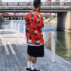 SHOTT ショット アロハ シャツ バイカー オーバーサイズ 2XL 総柄