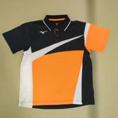 MIZUNO テニス用ポロシャツ オレンジ ブラック MIZUNO ミズノ テニス ポロシャツ 150 ブラック オレンジ - メルカリ