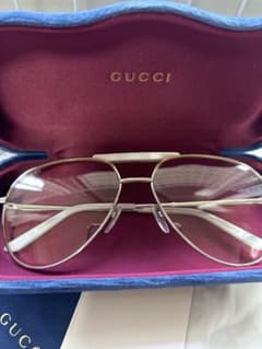 最終値下げ〜GUCCI アビエーターサングラス シルバー - メルカリ