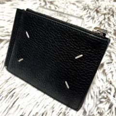 【美品✨】BALENCIAGAマネークリップ　 折財布　ステッチ　レザー 黒のサムネイル