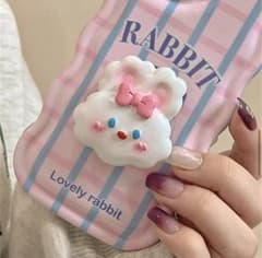 人気！スマホグリップ  ￤ スマホスタンド￤ 韓国 ￤ うさぎ ￤3Dのサムネイル