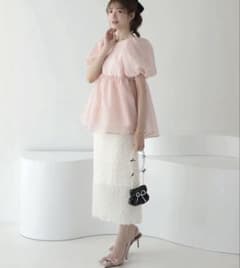 Meraki ふくれジャガードパフスリーブブラウスのサムネイル