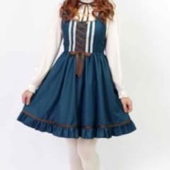 新品 リボンブローチ付きレースアップバッスルジャンスカのサムネイル