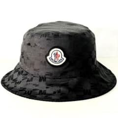 最終！残1】MONCLER モンクレール バケット ハット リバーシブル 黒