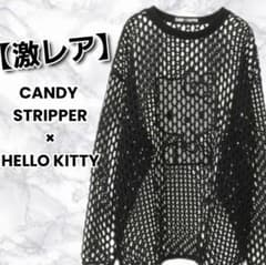 完売品　大人気　キャンディストリッパー × ハローキティ　メッシュトップス　黒のサムネイル