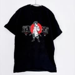 ヴィンテージ 半袖 侍 武道 Ｔシャツ L 黒 綿 カジュアル ストリート
