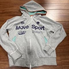 DESCENTE Move Sport ジャージ グレー　グリーン　パーカー