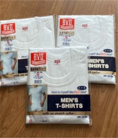 3点セット売り！B.V.D.丸首半袖Tシャツのサムネイル