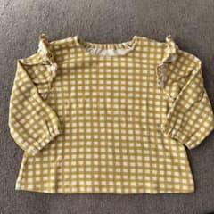 ユニクロ　チェック柄長袖カットソー 90サイズのサムネイル