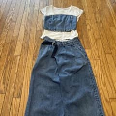 Le Denim SLOBE IENA 36 デニムのビスチェパンツセットアップのサムネイル